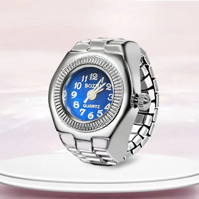 Fashion Quartz Ring Watch - Blue