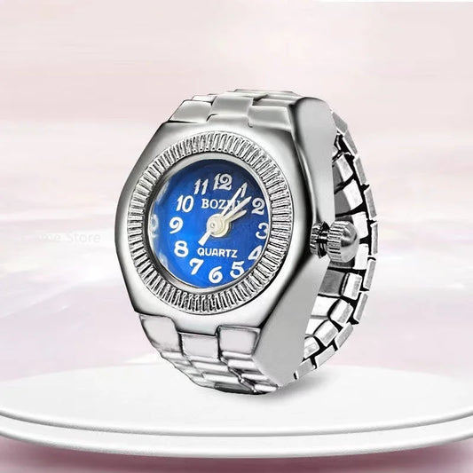 Fashion Quartz Ring Watch - Blue