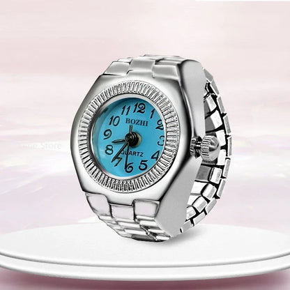 Fashion Quartz Ring Watch - Blue