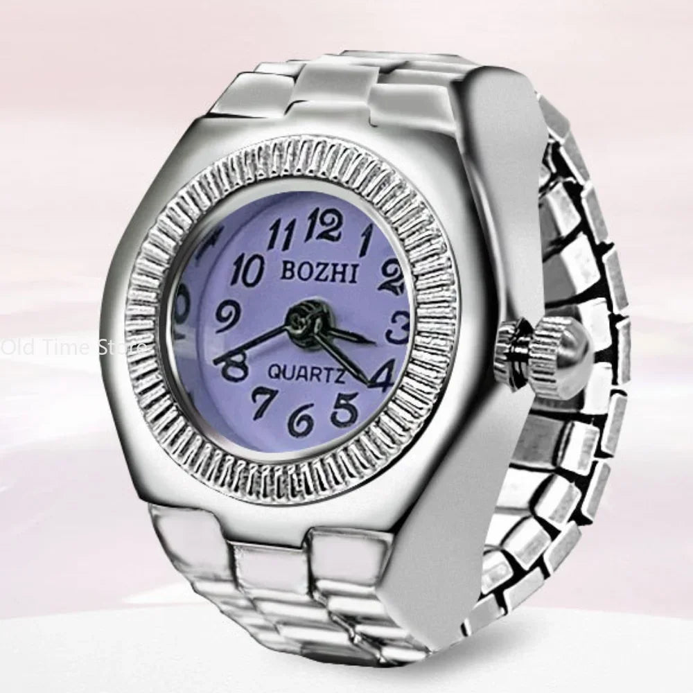 Fashion Quartz Ring Watch - Purple